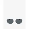 Ray Ban Womens Silver Rb3754 Pillow-frame Metal Sunglasses