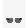 Ray Ban Womens Silver Rb3756 Square-frame Metal Sunglasses