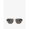 Ray Ban Womens Silver Rb3756 Square-frame Metal Sunglasses