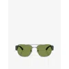 Ray Ban Womens Silver Rb3756 Square-frame Metal Sunglasses
