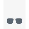 Ray Ban Womens Rb3758 Ari Bio-based Square-frame Metal Sunglasses Silver In Silver