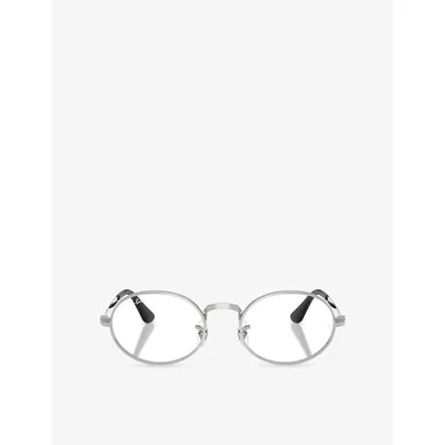 Ray Ban Womens Silver Rb3931v Round-frame Metal Optical Glasses In Metallic