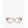 Ray Ban Womens Tan Rb7681v Jorge Square-frame Acetate Optical Glasses In Tan