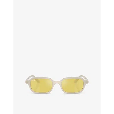 RAY BAN WOMENS WHITE RB4455 ZURI PILLOW-FRAME INJECTED SUNGLASSES