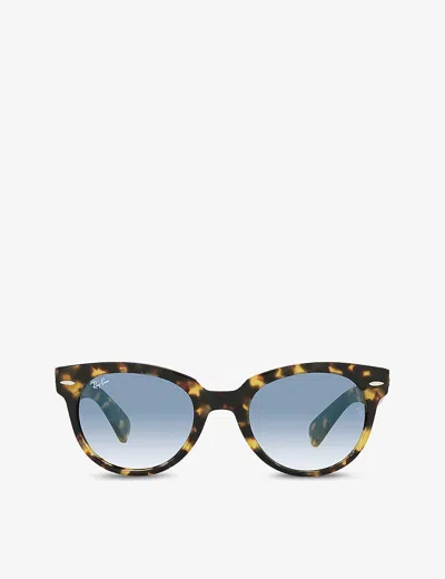 Ray Ban Womens Yellow Rb2199 Orion Geometric-frame Acetate Sunglasses