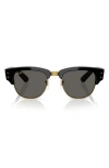 Ray Ban Ray-ban X A$ap Rocky Blacked Out Mega Clubmaster 53mm Square Sunglasses