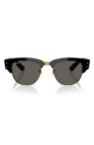 Ray Ban Ray-ban X A$ap Rocky Blacked Out Mega Clubmaster 53mm Square Sunglasses