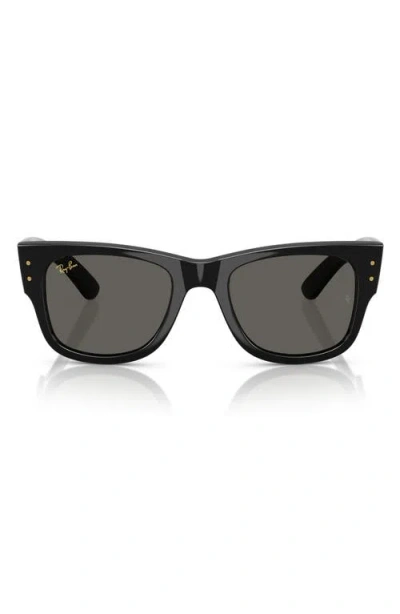 Ray Ban Ray-ban X A$ap Rocky Blacked Out Mega Wayfarer 63mm Square Sunglasses