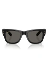 Ray Ban Ray-ban X A$ap Rocky Blacked Out Mega Wayfarer 63mm Square Sunglasses