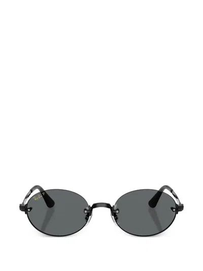 Ray Ban X A$ap Rocky Oval Sunglasses In Black