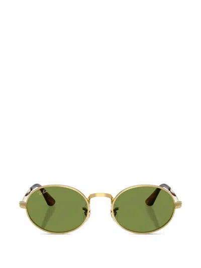 Ray Ban X A$ap Rocky Oval-frame Sunglasses In Gold
