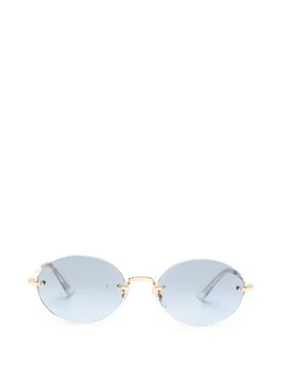 Ray Ban X A$ap Rocky Oval-frame Sunglasses In Gold