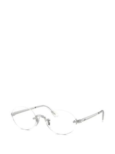 Ray Ban X A$ap Rocky Round-frame Glasses In Metallic