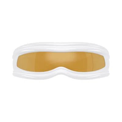 Pre-owned Ray Ban Ray-ban X A$ap Rocky Ultra-wrap 001 Sunglasses 'white/gold' | Men's Size Onesize