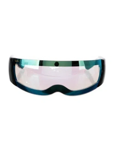 Pre-owned Ray Ban X A$ap Rocky Ultra Wrap 002 Next Generation Collection Shield Sunglasses In Black