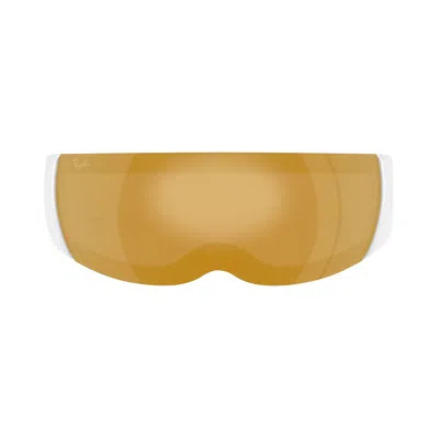Pre-owned Ray Ban Ray-ban X A$ap Rocky Ultra-wrap 002 Sunglasses 'white/gold' | Men's Size Onesize