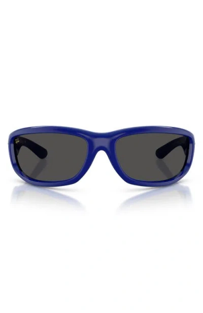 Ray Ban Ray-ban X A$ap Rocky Ultra Wrap 003 86mm Shield Sunglasses In Blue