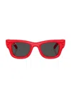 Ray Ban Rayban Rb4940 Wayfarer Puffer By Asap Rocky 683187 Lucido Rosso Sunglasses In Red
