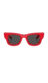 Ray Ban Rayban Rb4940 Wayfarer Puffer By Asap Rocky 683187 Lucido Rosso Sunglasses In Red