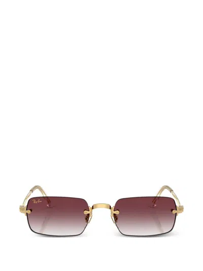 Ray Ban X Asap Rocky Rimless Rectangle Sunglasses In Pink