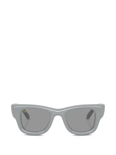 Ray Ban X Asap Rocky Wayfarer Puffer Square-frame Sunglasses In Gray