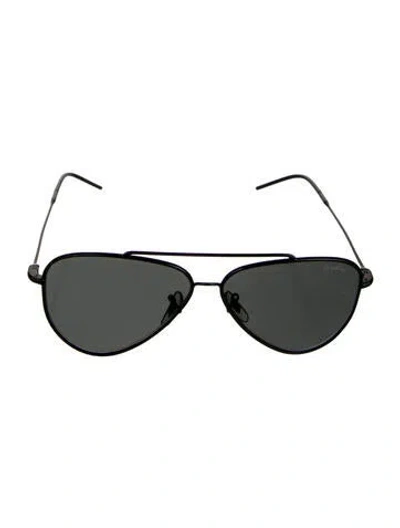 Pre-owned Ray Ban X Lenny Kravitz Aviator Sunglasses In Black