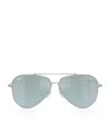 Ray Ban X Lenny Kravitz Rbr0101s Aviator Reverse Sunglasses In Silver