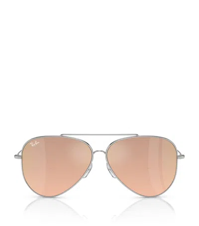 Ray Ban X Lenny Kravitz Rbr0101s Aviator Sunglasses In Silver