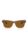 Ray Ban X Meta Large Smart Wayfarer Sunglasses In Beige
