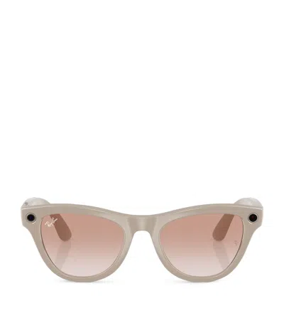 Ray Ban X Meta Smart Skyler Sunglasses In Pink