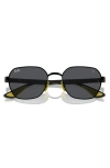 Ray Ban X Scuderia Ferrari 54mm Chromance Irregular Sunglasses In Black