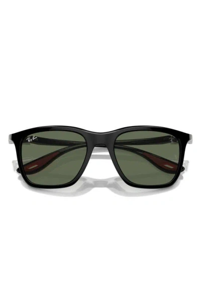 Ray Ban X Scuderia Ferrari 54mm Square Sunglasses In Black