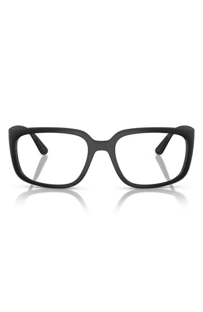 Ray Ban Ray-ban X Scuderia Ferrari 55mm Square Optical Glasses In Black White