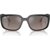 Ray Ban Ray-ban X Scuderia Ferrari 57mm Chromance Polarized Square Sunglasses In Matte Black