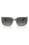 Ray Ban Rb4443m Scuderia Ferrari Collection Sunglasses Matte Grey Frame Grey Lenses 57-19 In Matte Grey