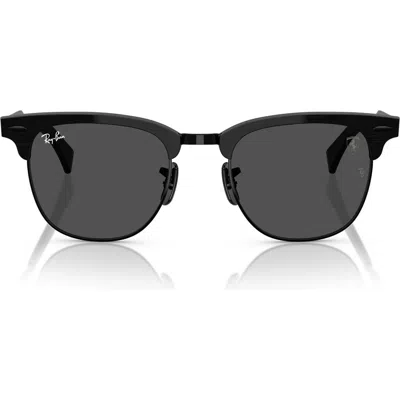 Ray Ban Clubmaster Metal Sunglasses In Dark Grey