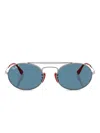 Ray Ban X Scuderia Ferrari Oval-frame Sunglasses In Blue