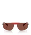 Ray Ban X Scuderia Ferrari Rb3776m Irregular Sunglasses In Brown