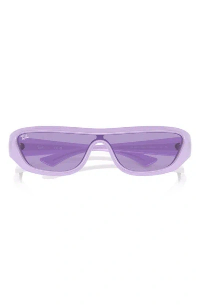 Ray Ban Xan 134mm Wraparound Sunglasses In Violet