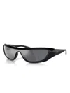 Ray Ban Xan Bio-based Shield-frame Sunglasses In Black