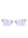 Ray Ban Xime Geometric-frame Sunglasses In Silver