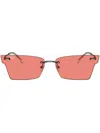 Ray Ban Ray-ban Womens Silver Rb3731 Anh Irregular-frame Metal Sunglasses In Grey