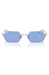 Ray Ban Ray-ban Yevi 58mm Tinted Rectangular Sunglasses In Silver