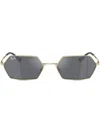 Ray Ban Yevi Bio-based Geometric-frame Sunglasses In Gold