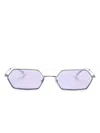 Ray Ban Yevi Geometric-frame Sunglasses In Silver