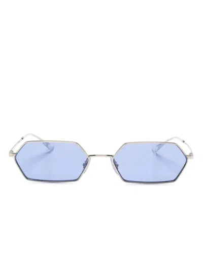 Ray Ban Yevi Geometric-frame Sunglasses In Silver