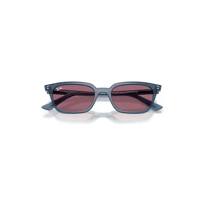 Ray Ban Zaya Bio-based Sunglasses Light Blue Frame Violet Lenses 52-19
