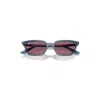 Ray Ban Zaya Bio-based Sunglasses Light Blue Frame Violet Lenses 53-19 In Light Blue