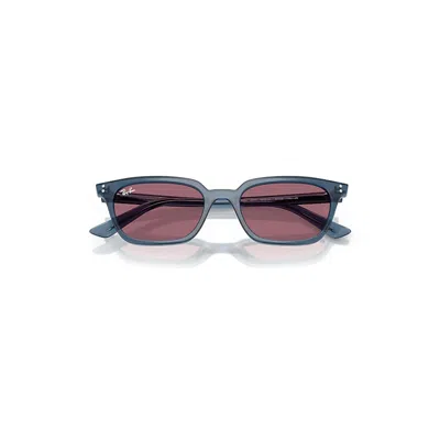 Ray Ban Zaya Bio-based Sunglasses Light Blue Frame Violet Lenses 53-19