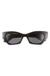 Ray Ban Ray-ban Zena 49mm Geometric Sunglasses In Black